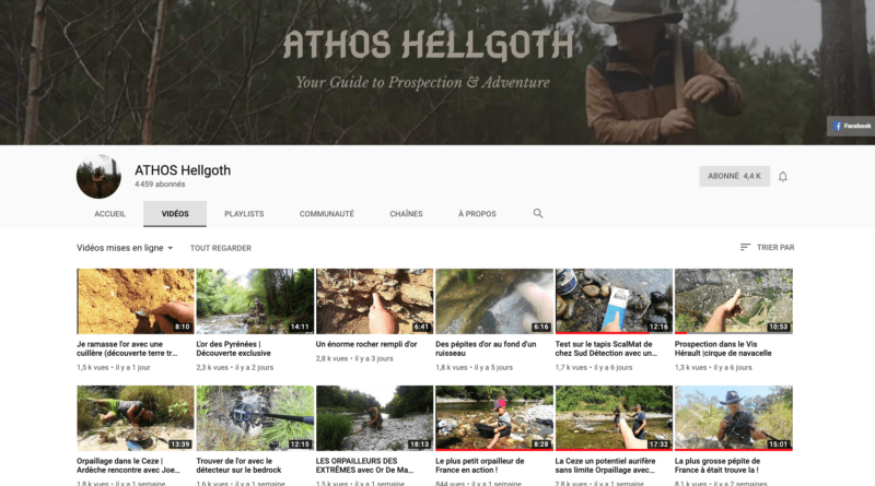 Vidéos: le prospecteur et chercheur d’or Athos Hellgoth