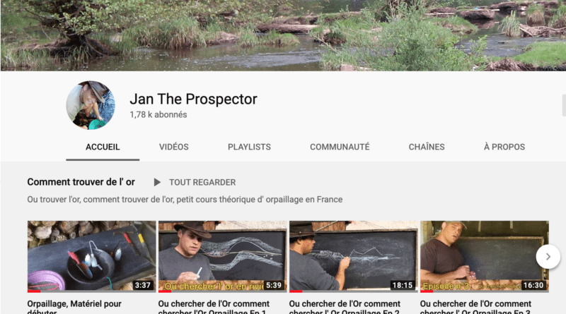 Videos Les Cours De L Orpailleur Passionne Jan The Prospector